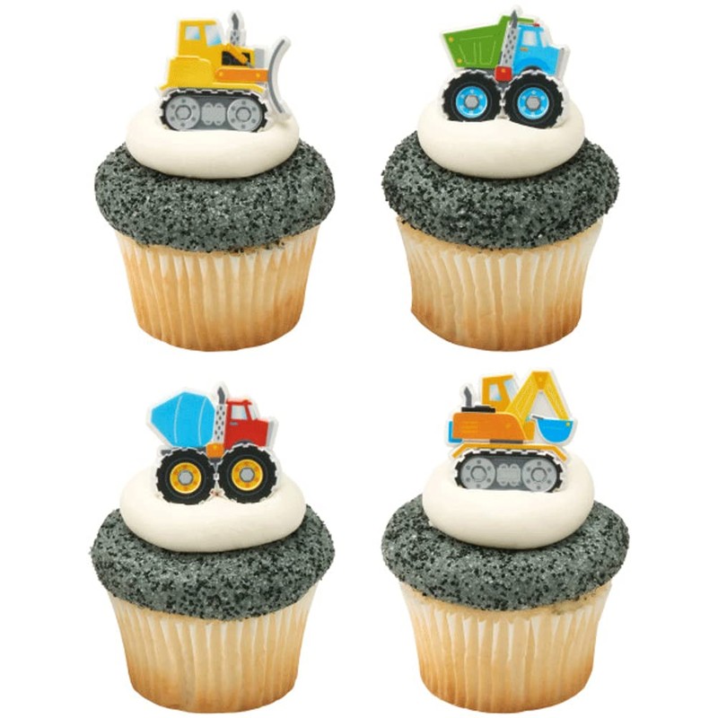 Construction Cupcake Rings Party Favors - 24 pc
