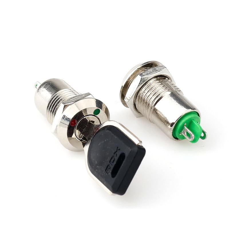 ThtRht 3 Pack Mini Electric Key Switch ON-Off 2 Position