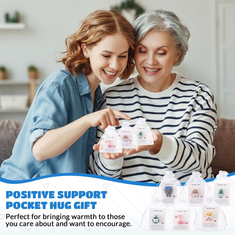 Gejoy 12 Sets Positive Mini Rubber Figurines You Rock Tokens,Classic