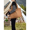 TeeYee Women's Large Handbag with Laptop Compartment Canvas Satchel Tote