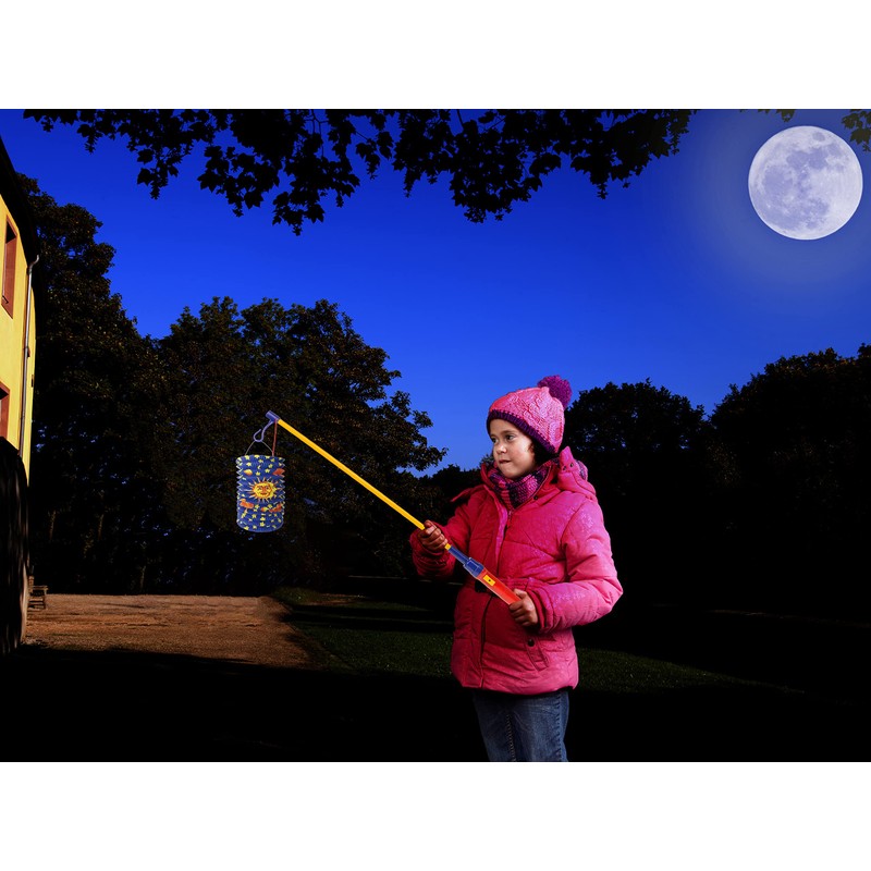 Idena 90124 – Lantern Sun & Moon, Pack of 5,