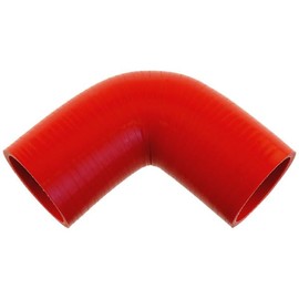 Pegasus E90.51-RED, Red Silicone Hose, 2" I.D. 90 degree Elbow, 4" Legs (no logo)