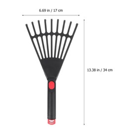GANAZONO Small Rake Small Gardening Rake Leaf Rake for Outdoor Rake for Flower Bed Rake with Handle Leaf Rake for Garden Rakes for Gardening Garden Rake Grass Rake Plastic