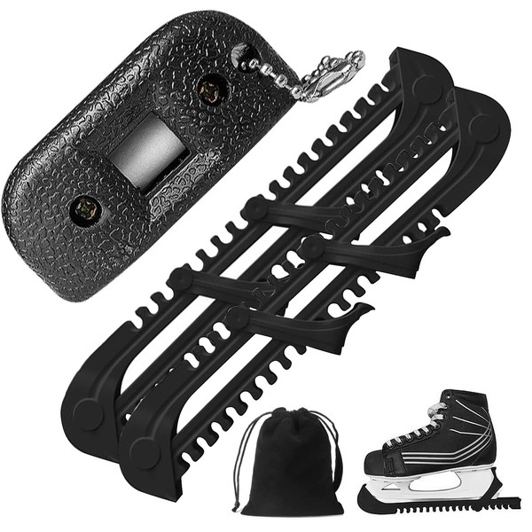 Newsmy 4 Pack Ice Skate Blade Covers, Adjustable Quick Ice