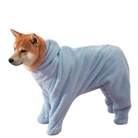 MeiAOBest Dog Bathrobe,Pet Full Coverage Fast Drying Dressing Gown Dog Super Absorbent Bath Robe Towel for Cat Dog_L