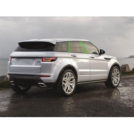Rvinyl Pillar Post Window Trim Compatible with Land Rover Range Rover Evoque 2011-2021 (4 Door) - Gloss (Black)