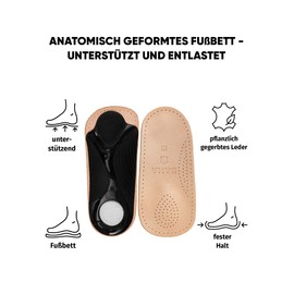 BAMA Futura Comfort 3/4 Insole Footbed For Women and Men - Natural-colour, UK 11