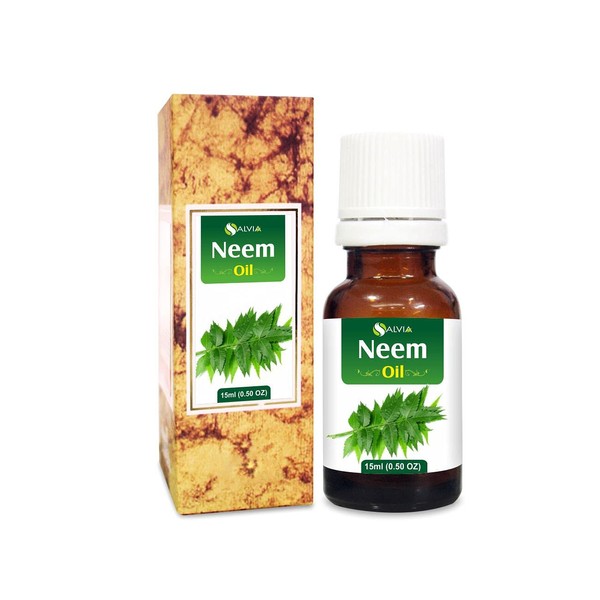 SALVIA| Organic Natural Neem Oil | 100% Organic Natural Neem Oil | Additive-Free | Multi-purpose - Body Oil, Massage Oil, Aroma Oil & Essential Oil | Large Quantity|15 ML