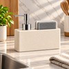 Kitchen Soap Dispenser with Sponge Holder for Sink Organization –