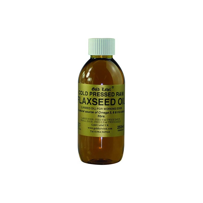 Gold Label Canine Flaxseed Oil, clear