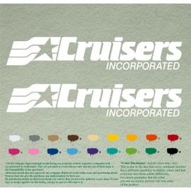 Pair of Cruisers Boats Compatible Replacement Decals Vinyl Stickers Boat Outboard Motor Set of 2 (12", White 010)