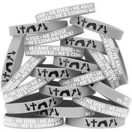 Twenty (20) He Came Died Arose Ascended Coming Back Wristbands