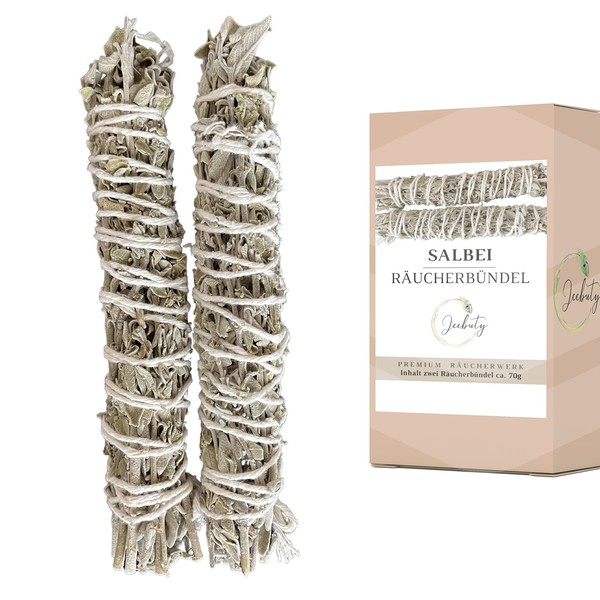 JEEBUTY Sage Incense Bundles, 2 Pieces, Approx. 20 cm &