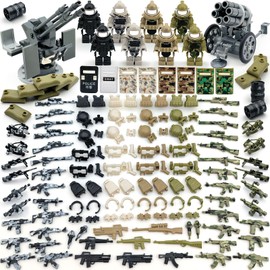 350+ PCS Military Weapon Pack Accessories for Swat Team Building Block Toy Military Weapon Set Include Camouflage Guns for Army Equipment Gear Sets Compatible with Mini Figure of Major Brand