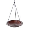 BYER OF MAINE Circles Hanging Bird Bath, Porcelain, Glaze Finish,