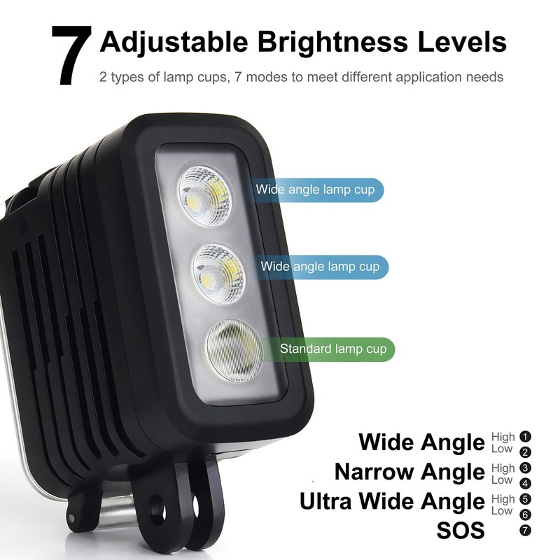 YALLSAME 164ft Underwater Dive Light for GoPro DJI Action Cameras
