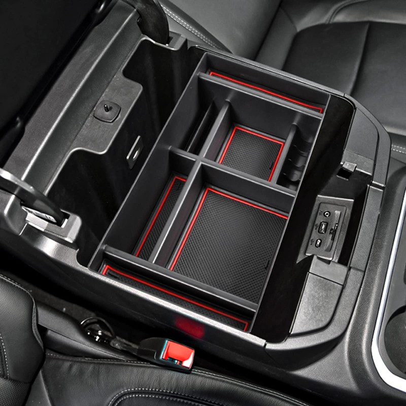 TACOBRO Center Console Organizer Tray Compatible with 2019-2021 Chevy Silverado