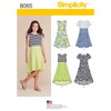 Simplicity US8065AA Girl's Plus or Popover Dress Sewing Pattern, Sizes