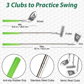 Liberry Kids Golf Clubs for 3 4 5 6 Years Old, Retractable Toddler Golf Set with Storage Bag, Outdoor Indoor Sports Toy for Boys Girls Birthday Gift