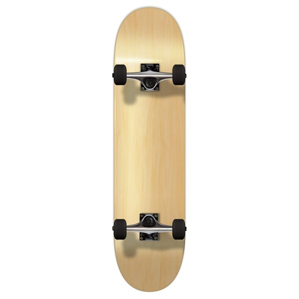 Pro Yocaher Blank Complete Skateboard - Natural Woods (Assembled, 7.75")