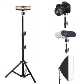 Tripod Stand, Mini projector stand,Lightweight Portable Projector Photography Stand Camera Tripod Adjustable Height 20" to 61" Floor Stand Holder, inculded 360° Rotatable Head Ball (withstand 3pound)