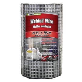 YARDGARD – 1 in. x 1 in. Mesh Welded Wire Fence – 24 in. x 100 ft. 16‑Gauge Galvanized Steel – for Animal Enclosures | Garden Protection | Property Fencing | Cage Wire Applications
