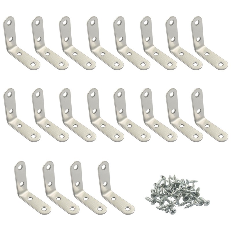 AKVIBG 20 Pack L Bracket, 2x2 Inch Corner Braces Stainless