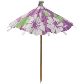 Set of 60 Assorted Toothpick Umbrellas - Measures 4 Inches Long - Great for Summer Pool Parties, Beach Parties, and Luaus! (60)