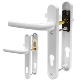 UPVC Door Handle Avocet Pioneer Sprung 92mm PZ Double Glazing Pair Set Patio PVC White 215mm