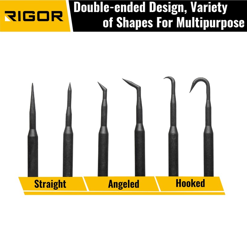 RIGOR 56001 Non-Marring Pick and Pry Bar Set, 6 PCS