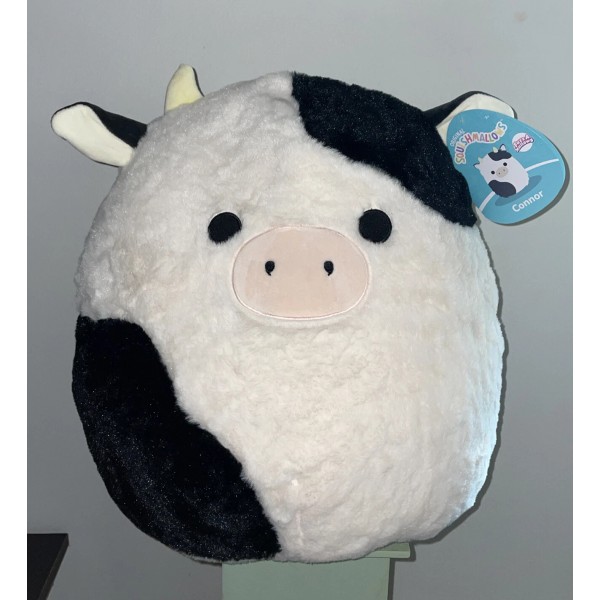 Squishmallows Squishmallow Connor the Cow Fuzzamallow Squishmallows Fuzzy 16”