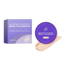 Balm Foundation for Mature Skin, Hydrating Coverage Foundation Balm Buildable Medium Coverage, Blurs Fine Lines & Smooths Texture, Smooths Texture (Light, 1)