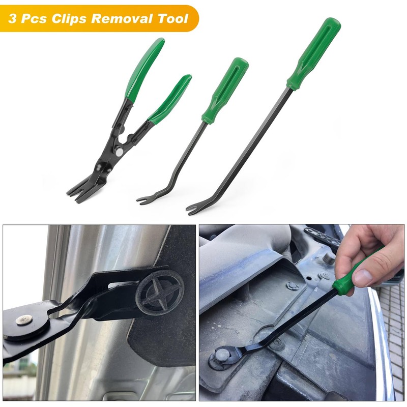 GOOACC 19Pcs Trim Removal Tool Set Panel Fastener Clips Removal