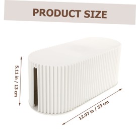 DOITOOL Cable Organizer Box for Desktop Household Wire Management System Compact Cord Storage Easy Access Desktop Cable Box Black