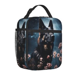 VANZEV Insulated Lunch Box for Women Men, German Shepherd Dog Theme Lunch Box Reusable Portable Lunch Bag Cooler Tote Waterproof Lunch Container for Office Picnic Work Travel Hiking