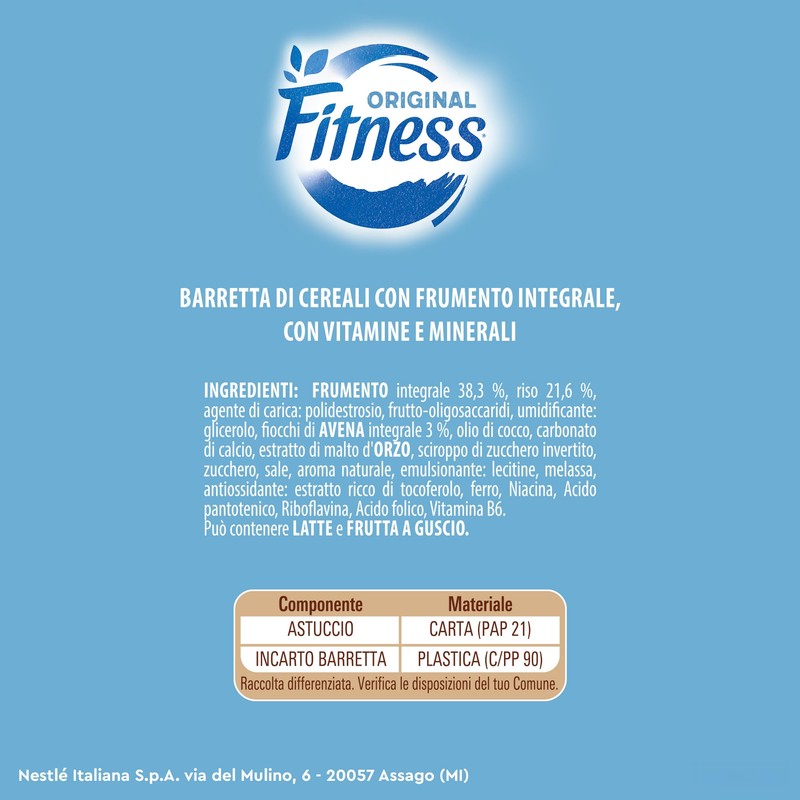 FITNESS Original Barrette Cereali Integrali, 24 Barrette da 23,5g (564g)