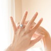Healeved Pearl Ring for Women Elegant Cocktail Ring with Unique