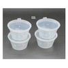 50 x Plastic 30ml Hinged Lid Deli Pot or Sauce