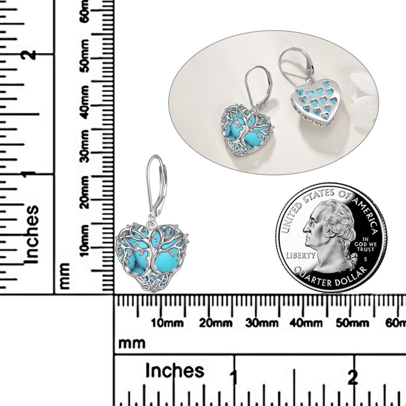 CRMAD Tree of Life Earrings for Women Sterling Silver Celtic