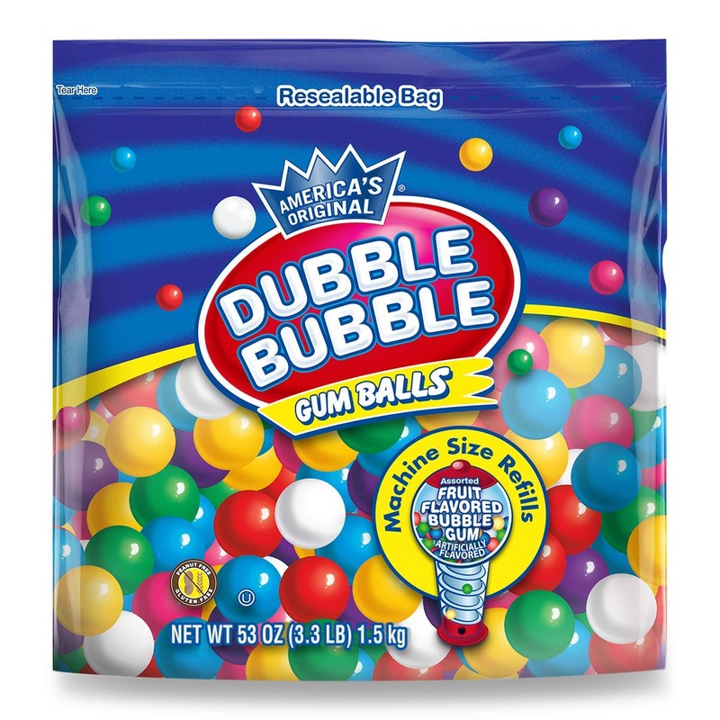 Dubble Bubble Gumball Machine Refill - More than 3 Pounds