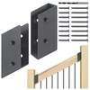 WOCEPU 27.5°Stair Angle Stainless Steel Deck Railing Brackets Connectors for