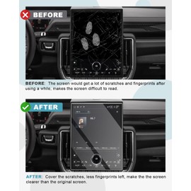 CDEFG 5Pcs for 2025 GMC Yukon Screen Protector Tempered Glass for 2025 GMC Yukon Accessories 16.8-Inch Touchscreen & 11-inch Digital Cluster & 12.6-inch Rear-Seat Dual Displays HD Anti Fingerprints