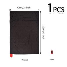 Luckious Picnic Blanket - Mini Pocket Beach Mat (1-2 People), Foldable, Lightweight, Waterproof, Sand-Free, with Hand Strap, for Outdoor Camping, Hiking, Travel