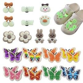 YSJCHEBS Pack of 26 Creative Luminous Shoe Decorations, Cute Shoe Decorations, Cartoon Shoe Decorations, PVC Shoe Decorations, Removable Shoe Decorations, Shoe Accessories, multicoloured