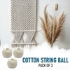 Pack of 3 Cotton Twine String Balls White Art and