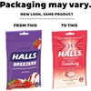 Halls Breezers Pectin Throat Drops Cool Creamy Strawberry - 25