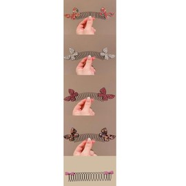 Leadigol Invisible Extra Hair Holder Fixed Combs Fashion Bow U Shape Hair Styling Comb Cute Headwear Daily(A)