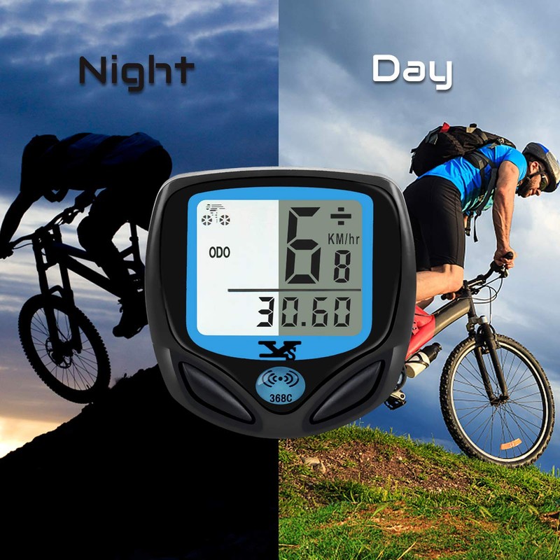 Dinokqa digital wireless bicycle speedometer, waterproof, wireless odometer with automatic