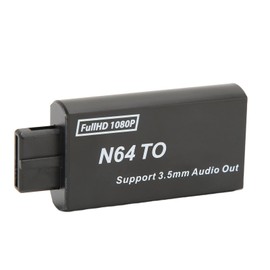 N64 to HDMI Converter Adapter, N64 to 1080P HDMI Adapter with 3.5mm Interface, Support PAL & NTSC, HDMI Audio Video Output, N64 HDMI Video Game Adapter