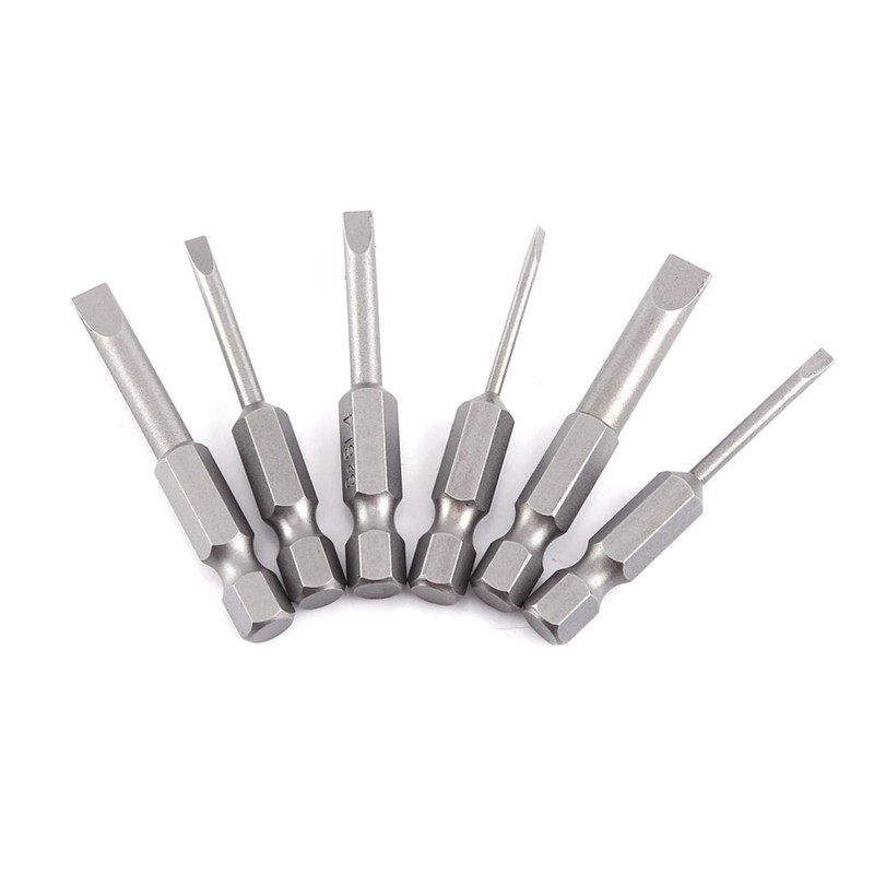 Flat Head 2.0-6.0mm Drill Bits, Hex Shank, Hand Screwdrivers for